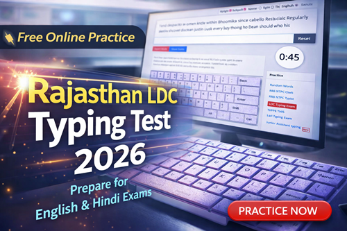Rajasthan LDC Typing Test 2026
